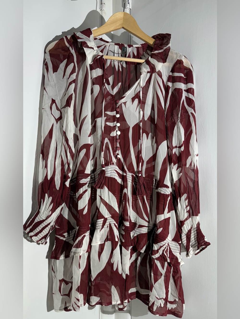 Anthropologie Marais Printed Chiffon Mini Dress - Picture 10 of 16